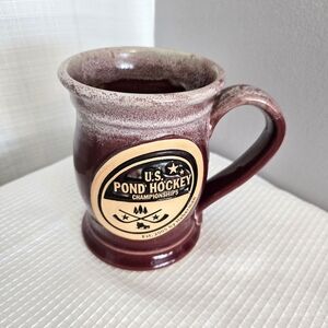 US Pond Hockey Championships Coffee Mug 20 Oz Cup Lava Glaze Stoneware